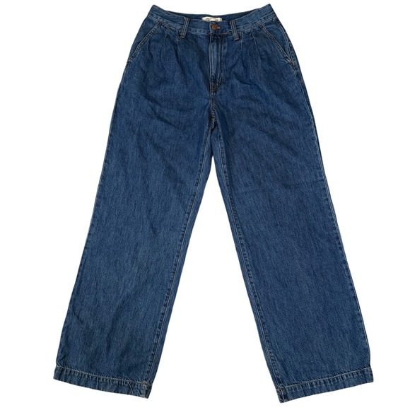 Madewell Denim - Madewell Baggy Straight Jeans‎ Womens 27 28 × 30 Blue High Rise Loose Relaxed